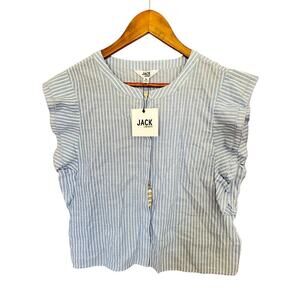 Jack By BB Dakota, striped cotton blouse, size medium